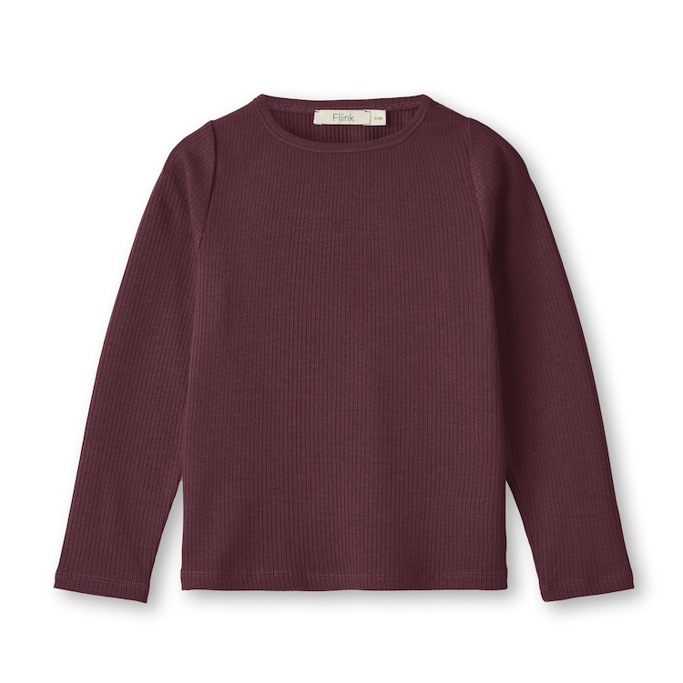 Fliink longsleeve rib Kenna burgendy