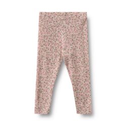 Wheat legging Agi pale lilac flowers 100% merinowol