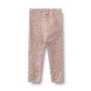 Wheat legging Agi pale lilac flowers 100% merinowol