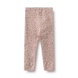 Wheat legging Agi pale lilac flowers 100% merinowol