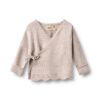 Wheat overslagvestje Cleo Lace pale lilac 100% merinowol