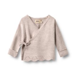 Wheat overslagvestje Cleo Lace pale lilac 100% merinowol