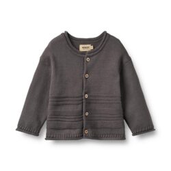 Wheat vest gebreid gunnar dark charcoal