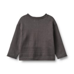 Wheat vest gebreid gunnar dark charcoal