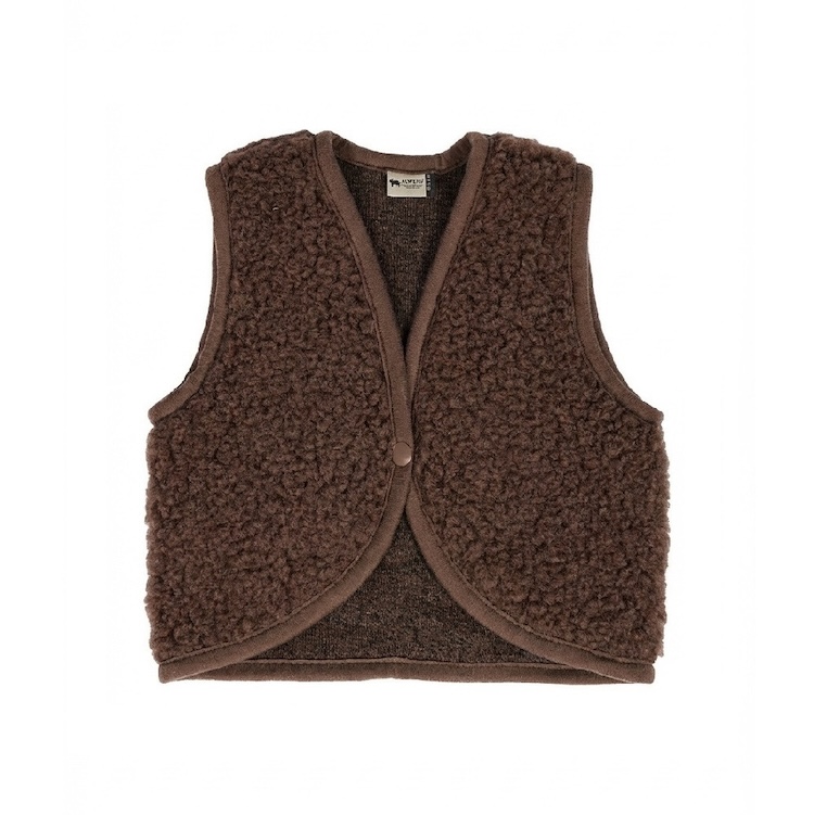 Alwero bodywarmer lulu light choco 100 merinowol