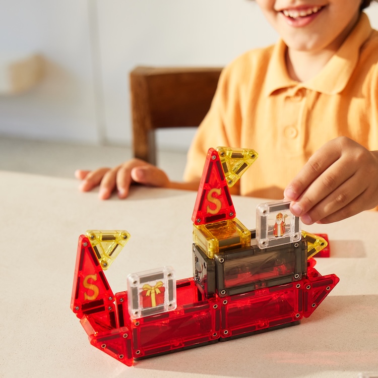 Cleverclixx magnetisch speelgoed mini tiles sinterklaas