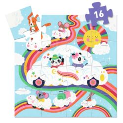 Djeco puzzel wolkenauto 16 puzzelstukjes
