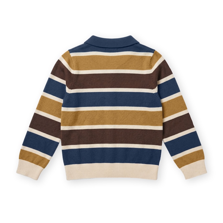 Fliink longsleeve polo Benny insignia multi stripe