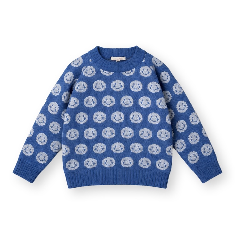 Fliink trui cashmere bon insignia blue emoji