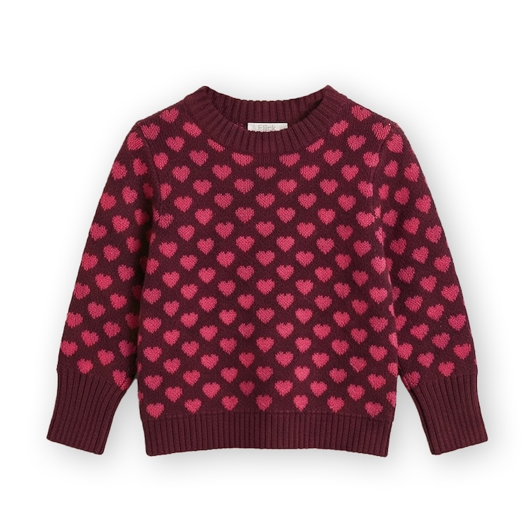 Fliink trui cashmere Janie burgundy red bud