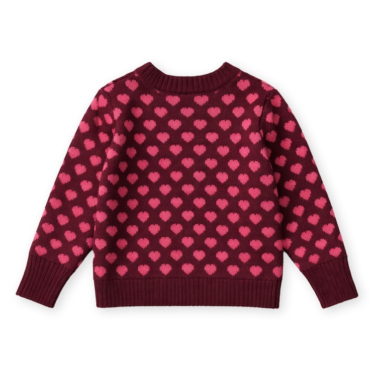 Fliink trui cashmere Janie burgundy red bud