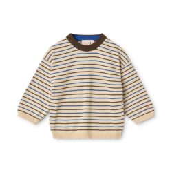 Floss trui Storm cream mosswood stripe