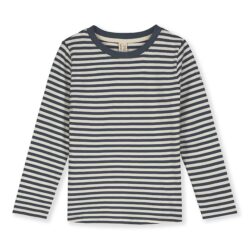 Gray Label longsleeve Blue gray - Cream gestreept