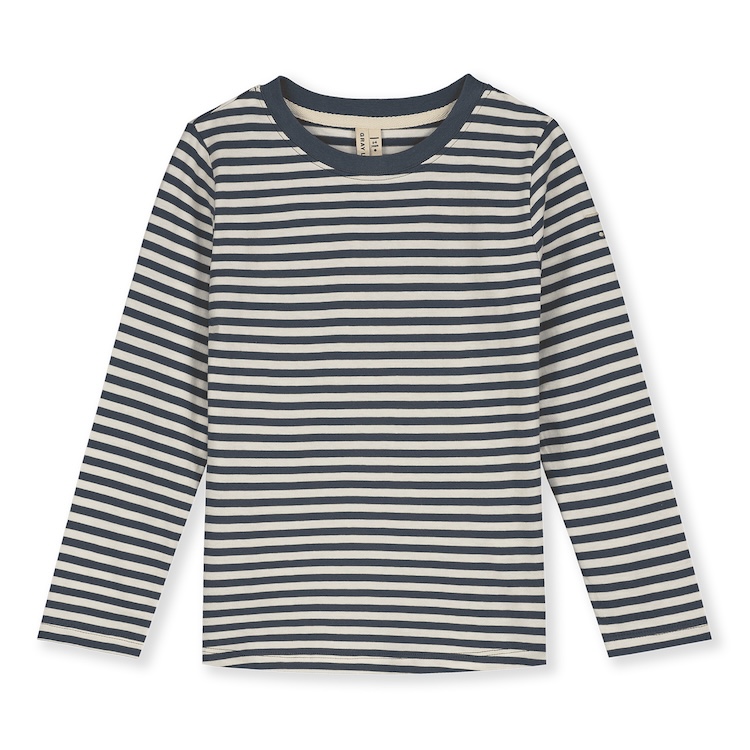 Gray Label longsleeve Blue gray - Cream gestreept