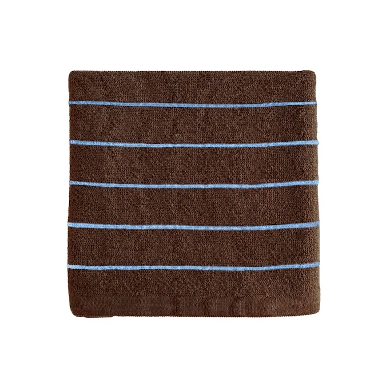 Hvid babydeken deken blanket harry dark brown light blue