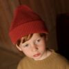 Hvid beanie Fonzie kids wild berry