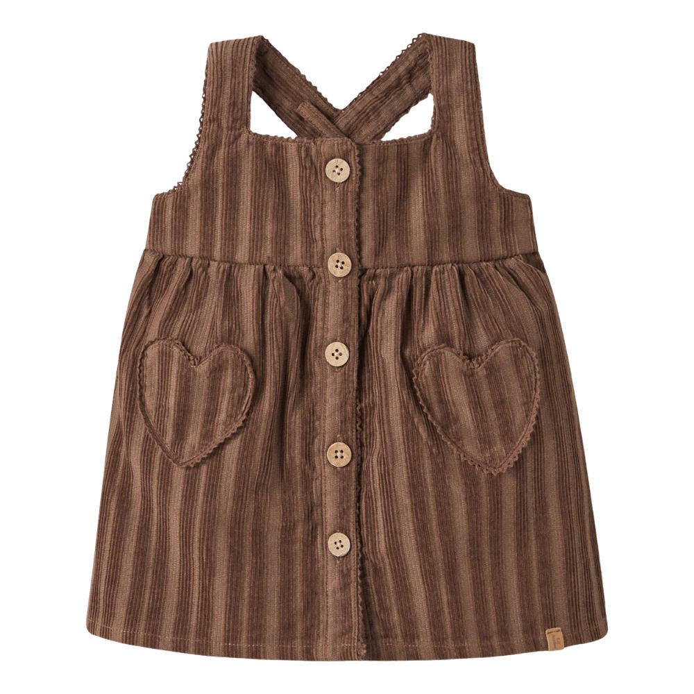 Lil' Atelier corduroy jurk partridge brown