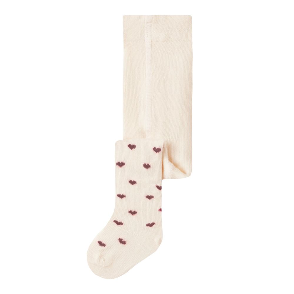 Lil Atelier Maillot turtledove rose taupe hartjes