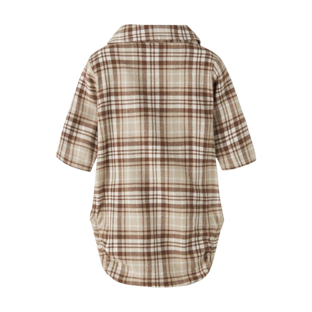 Lil' Atelier polo romper longsleeve Renrik white pepper