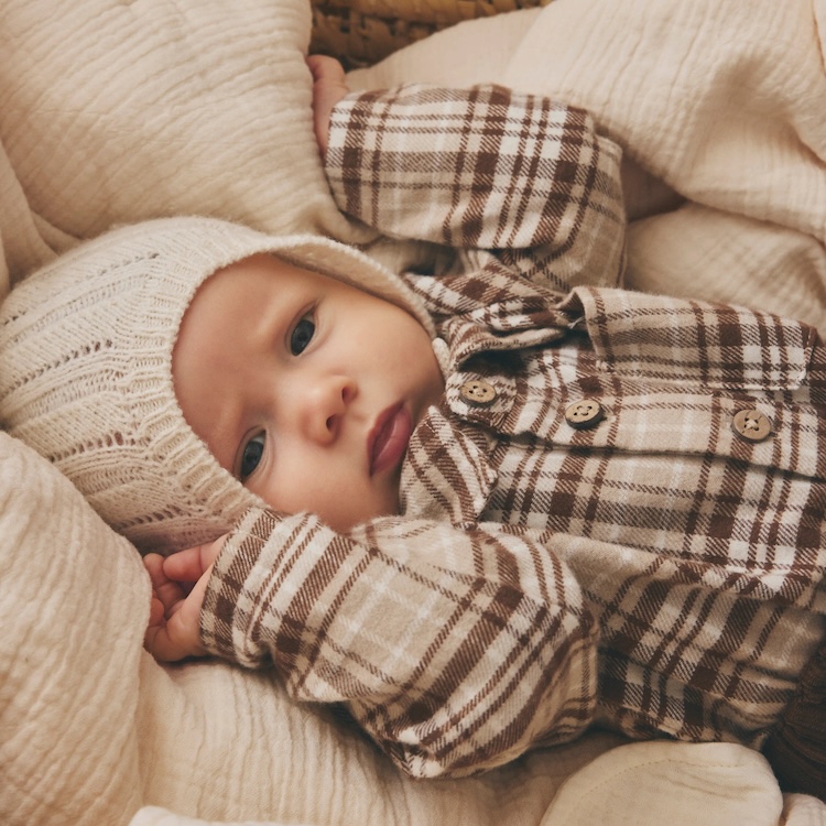 Lil' Atelier polo romper longsleeve Renrik white pepper