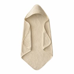 Mushie badcape towel fog beige