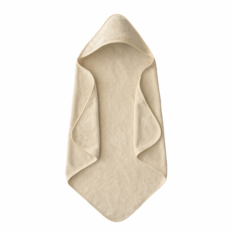 Mushie badcape towel fog beige