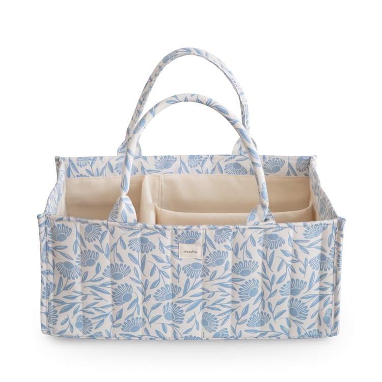 Mushie luier organizer blue flowers