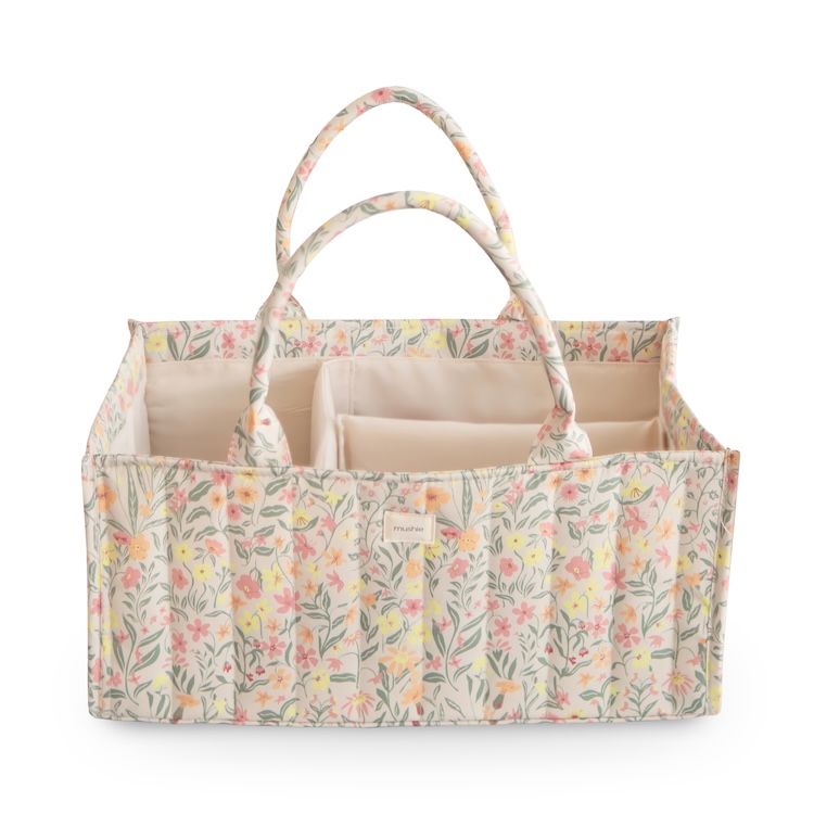 Mushie luier organizer pastel blooms